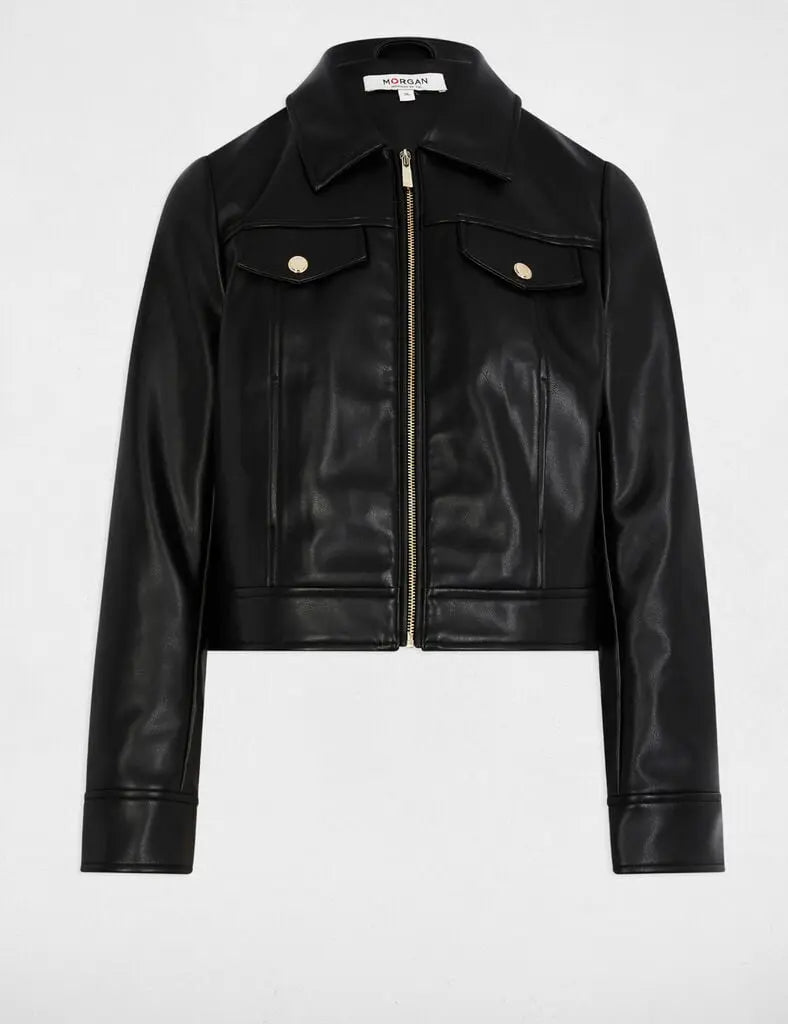 Blouson court simili cuir - GNOLA Morgan